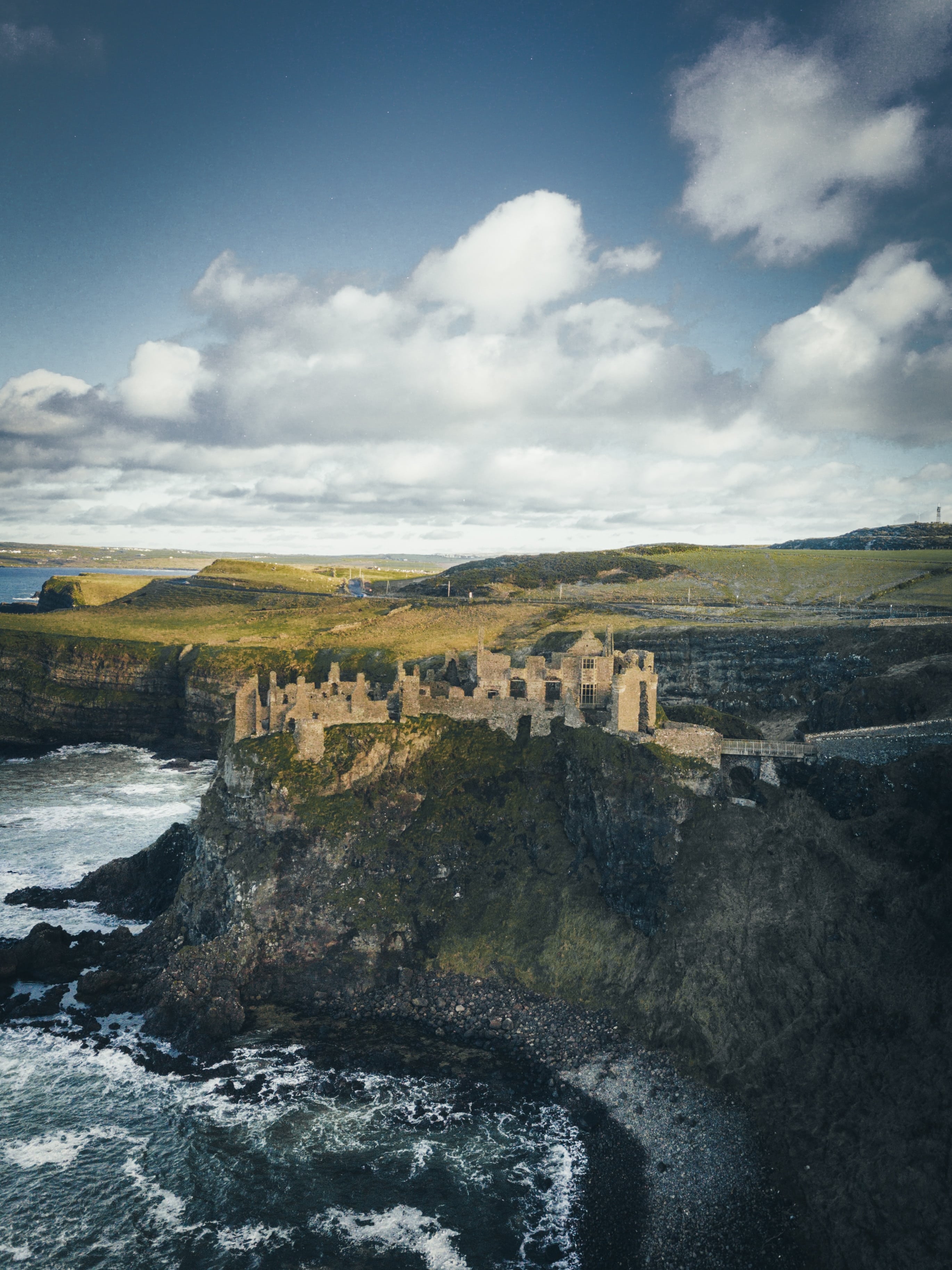 Dunluce Castle on Causeway Coast in Northern Ireland-min