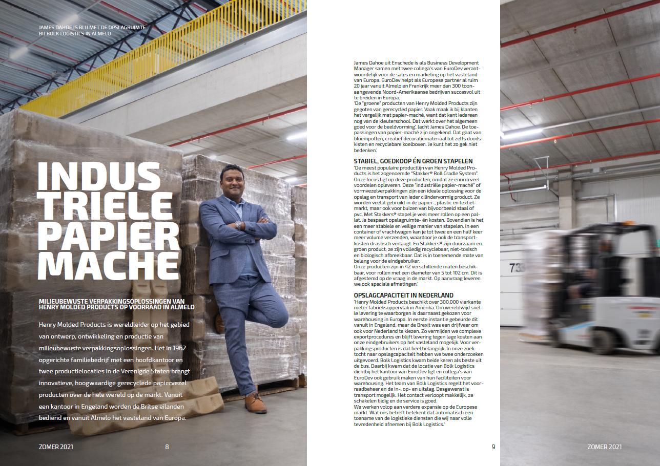 Henry Molded uses local warehousing in Europe