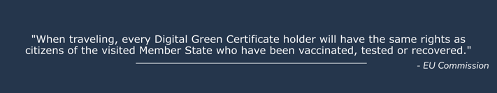 Digital Green Certificate Europe