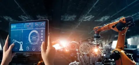 Automotive software and smart manufacturing technology used in connected vehicle production and industrial automation