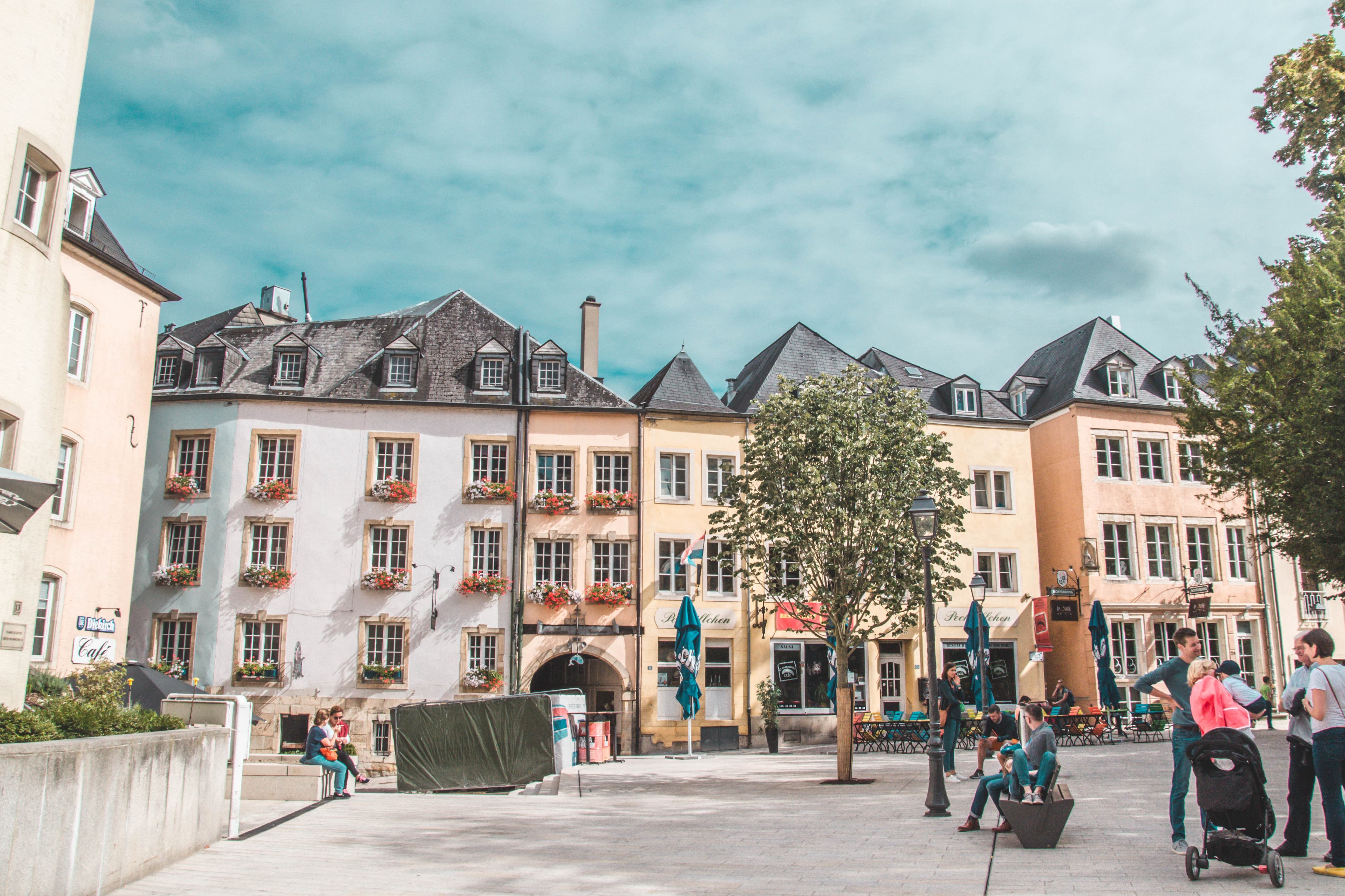 Market square in Echternach, Luxembourg EOR exploration 