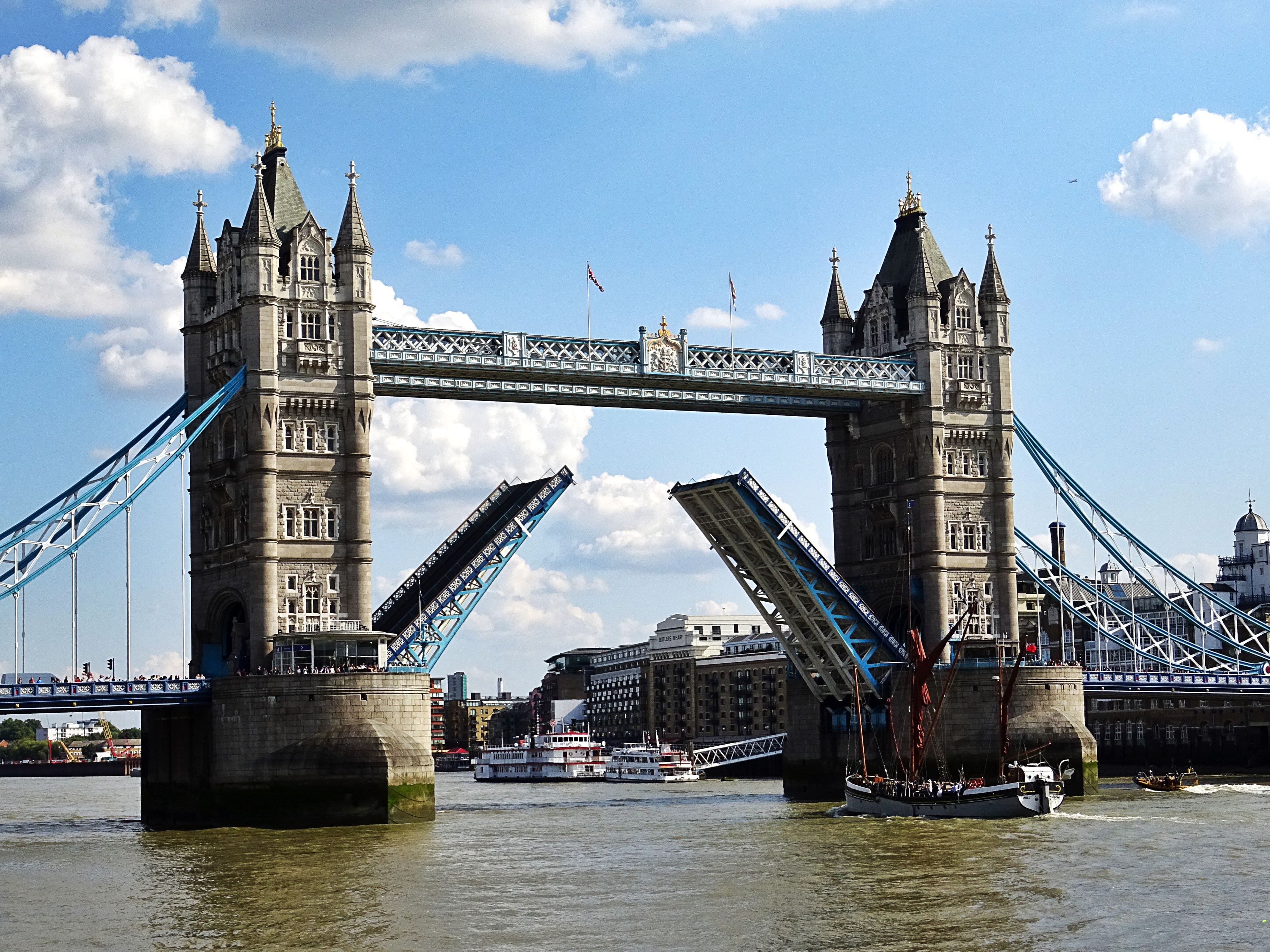 London Bridge across Thames river connecting two sides of London, UK PEO exploration  